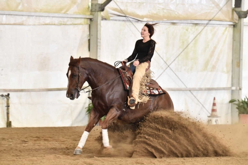 Futurity Toscano e 6 tappa TRHA 2018 - DE CARIA CARLOTTA sul suo LTA ONE CHICH MELODY con score 70,5